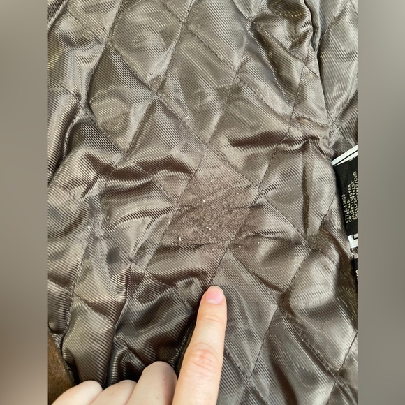 Brown aviator leather jacket / 90’s vintage / approx Large - Picture 11 of 11